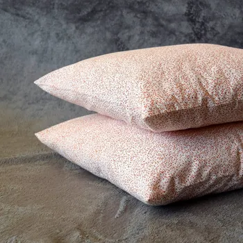 Dekorativní polštářek Povlak na polštářek - oranžová kvítka 40x40 (Ze 100% bavlny )