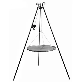 Cook-King Trojnožka s kladkou 180 cm a roštem 60 cm černá ocel