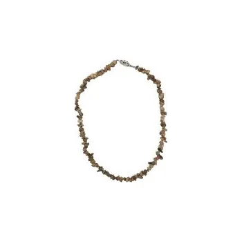 Náhrdelník Jaspis mechový - náhrdelník z kamínků 45 cm (poslední kus)