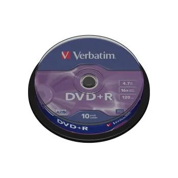 PC skříň VERBATIM DVD+R(10-Pack)Spindl/MattSlvr/16x/4.7GB