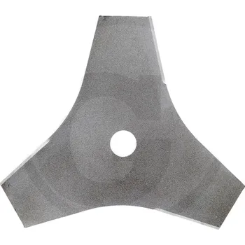 Žací nůž trojzubec na křovinořez šířka řezu 255 mm otvor 25,4 mm tloušťka 2 mm na trávu
