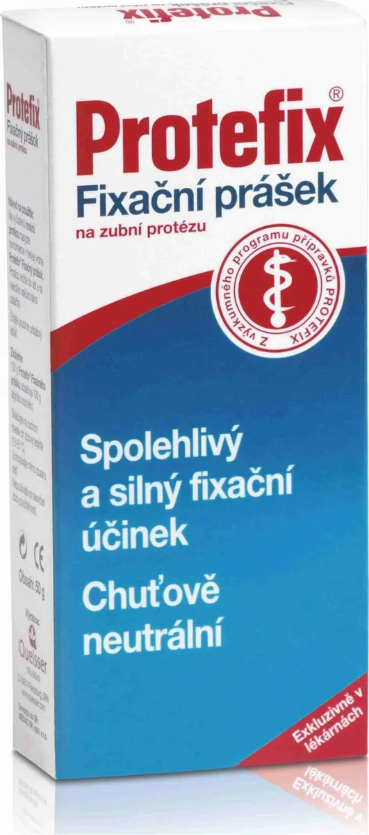 Foto Péče o zubní náhradu Protefix Fixační prášek na zubní protézu 50 g ...