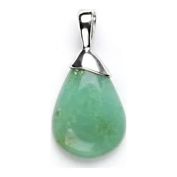 Přívěsek Stříbrný přívěsek, přírodní chryzopras, 5,09 g