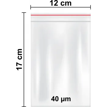 Zip sáčky uzavíratelné 12 x 17 cm - [100 ks]