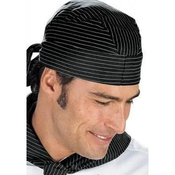 Šátek EGOchef Kuchařský šátek kolem krku - jemné bílé pásy E-7004054A