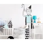 Yokodesign Nálepka na zeď - barevné postavičky - čaroděj Henry Velikost: střední - M