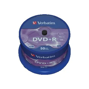 PC skříň VERBATIM DVD+R(50-Pack),Spindl/MattSlvr/16x/4.7GB
