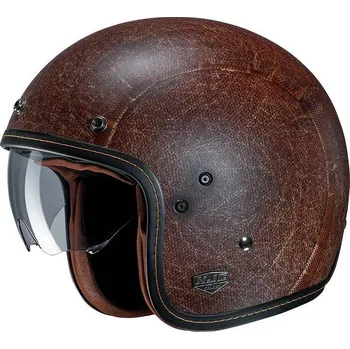 Helma na motorku HJC FG-70S Vintage Semi Flat hnědá