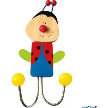 Věšák Věšák dřevěný - 2 háčky, Beruška (Bino)