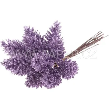 Vánoční dekorace Dekorace šišky fialové/glitr