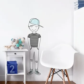 Yokodesign Nálepka na zeď - barevné postavičky - úžasný Leon Velikost: střední - M