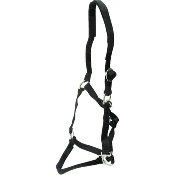 Ohlávka pro koně nylonová s bandáží barva černá velikost 3