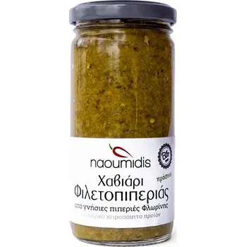 Rostlinný olej Naoumidis Piperia Florinis BIO pesto ze zelené papriky 260g NAOUMIDIS