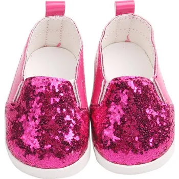 Třpytivé espadrilky pro American girl a Baby Born 43-45 cm Barvy: Růžová