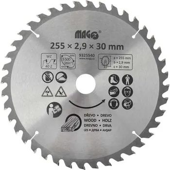 Pilový kotouč Magg pilový kotouč 255 x 2,9 x 30 mm 40 z
