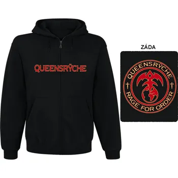 Pánská mikina Queensryche - mikina s kapucí a zipem