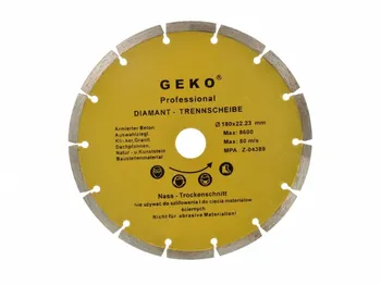 Řezný kotouč Geko diamantový řezný kotouč 230 x 22 mm