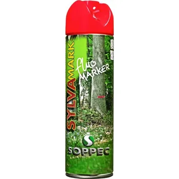 Barva ve spreji Značkovací sprej na dřevo Fluo Marker, červená