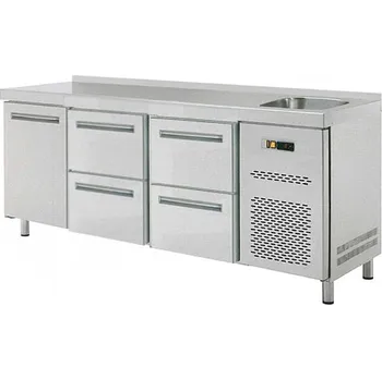 Stůl chladící RT 3D 1x dřez 1x dvířka 2x zásuvkový set REDFOX