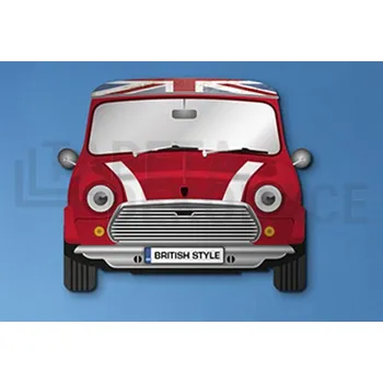 Samolepící dekorace 3D dekorace na zeď auto Mini Cooper British Style 63913 / dekorace Fun Plates FOREX Crearreda