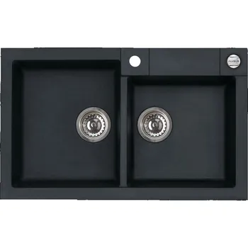 Granitový dřez Kuchyňský dřez Alveus Rock 90 Black 91 1090965