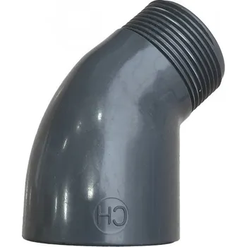 Koleno 45° PVC 50 x 50 mm lepení/vnější závit 1 1/2"