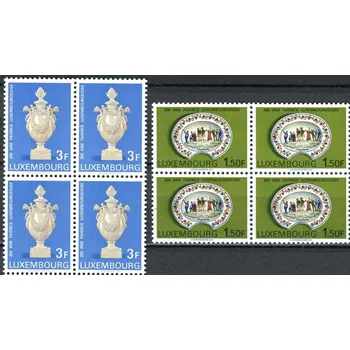 Poštovní známka (1967) MiNr. 754 - 755 ** - Lucembursko - 4-bl - 200 let lucemburské fajánse