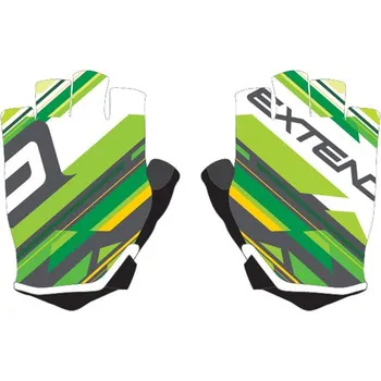 Cyklistické rukavice Extend WEBBI zelené pruhy 6-8 let (Rukavice dětské Extend WEBBI zelené pruhy 6-8r.)