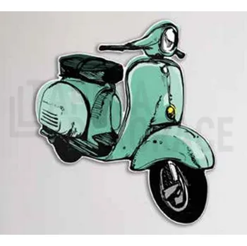 Samolepící dekorace 3D dekorace na zeď motorka skútr Scooter 63910 / dekorace Fun Plates FOREX Crearreda