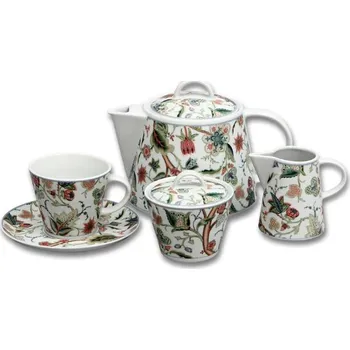 Thun 1794 Tom, čajová souprava, porcelán Thun, zahrada, 15 d.