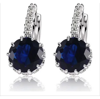 Náušnice Načančaná.cz Křišťálové náušnice - 9 barev Barva: Tmavě modrá