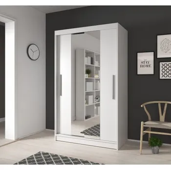 Šatní skříň Skříň Naomi 120 kombinovaná - Skříň šatní dvoudvéřová se zrcadly