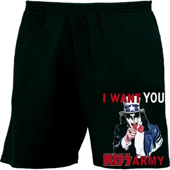 Pánské kraťasy bermudy, kraťasy Kiss - I Want You Kiss Army