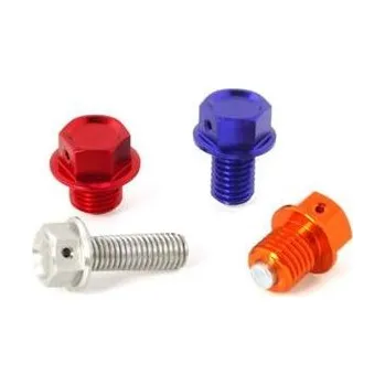 Motor pro motocykl Šroub výpustný magnetický M10x15mm (závit 1,5) - ZETA ZE58-1323 - Kawasaki + Suzuki - červený