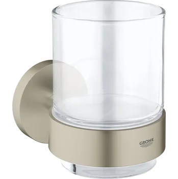 Držák na kartáček GROHE Essentials 40447EN1 sklenička s držákem kartáčovaný nikl