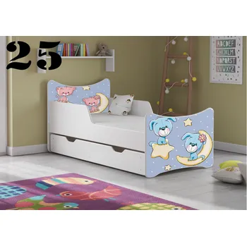 Dětská postel Plastiko Dětská postel Medvídek a hvězdy - 25 - 140x70