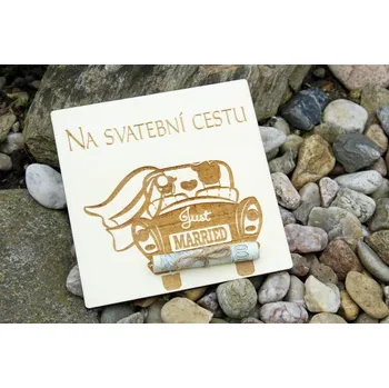 Dárková krabička Přání na peníze "Na svatební cestu"