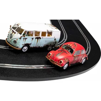 auto na autodráhu Scalextric C3966A Limited Edition Legends Rusty Rides Volkswagen Beetle & T1B Camper Van 1:32