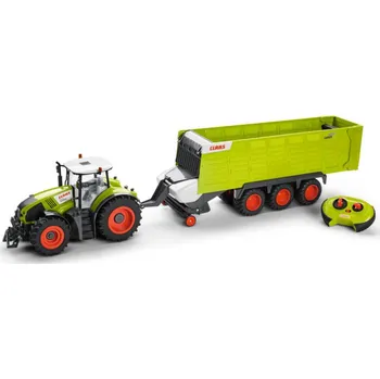 RC model auta Rona Claas Axion 870 traktor s přívěsem zelený