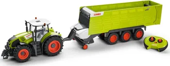 Rona Claas Axion 870 traktor s přívěsem zelený