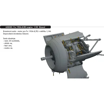 Plastikový model Eduard 1/48 Fw 190A-8/R2 engine (EDUARD)