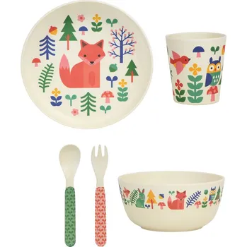 dětská jídelní sada Petitcollage Bambusová jídelní sada liška