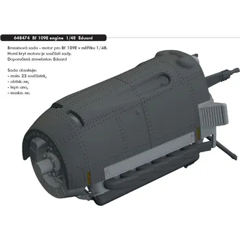 Plastikový model Eduard 1/48 Bf 109E engine (EDUARD)