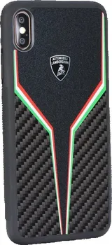 Pouzdro na mobilní telefon Lamborghini Squadra Corse D2 Carbon pro Apple iPhone XR černé