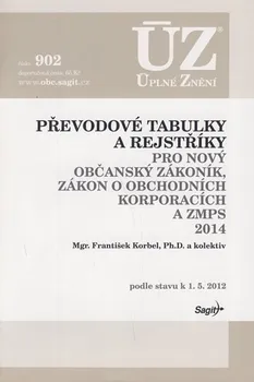 ÚZ č. 902 Převodové tabulky pro NOZ a ZOK - Sagit (2004, brožovaná)