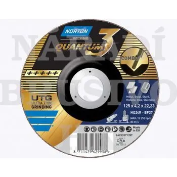 Příslušenství k nářadí Norton Brusný kotouč 150x4,2x22,23 NQ24P QUANTUM3 INOX 8711479629945