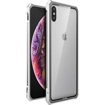 Pouzdro na mobilní telefon Luphie King of Snaps Magnetic Aluminium Bumper Case pro iPhone X/XS stříbrné