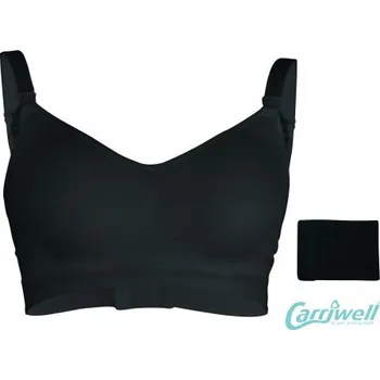 Těhotenská móda Těhotenská a kojicí podprsenka CARRIWELL PUSH UP - černá (bezešvá, elastická)
