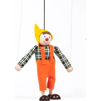 Výuková hračka Gerlich Dřevěná loutka Trpaslík Dřímal