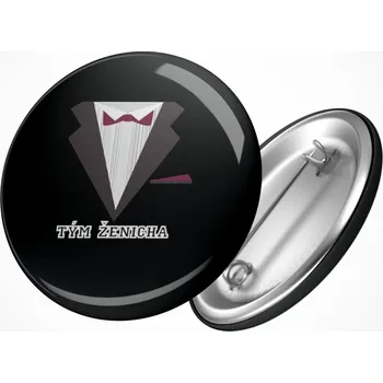 Rozlučková placka smoking - průměr 37 mm